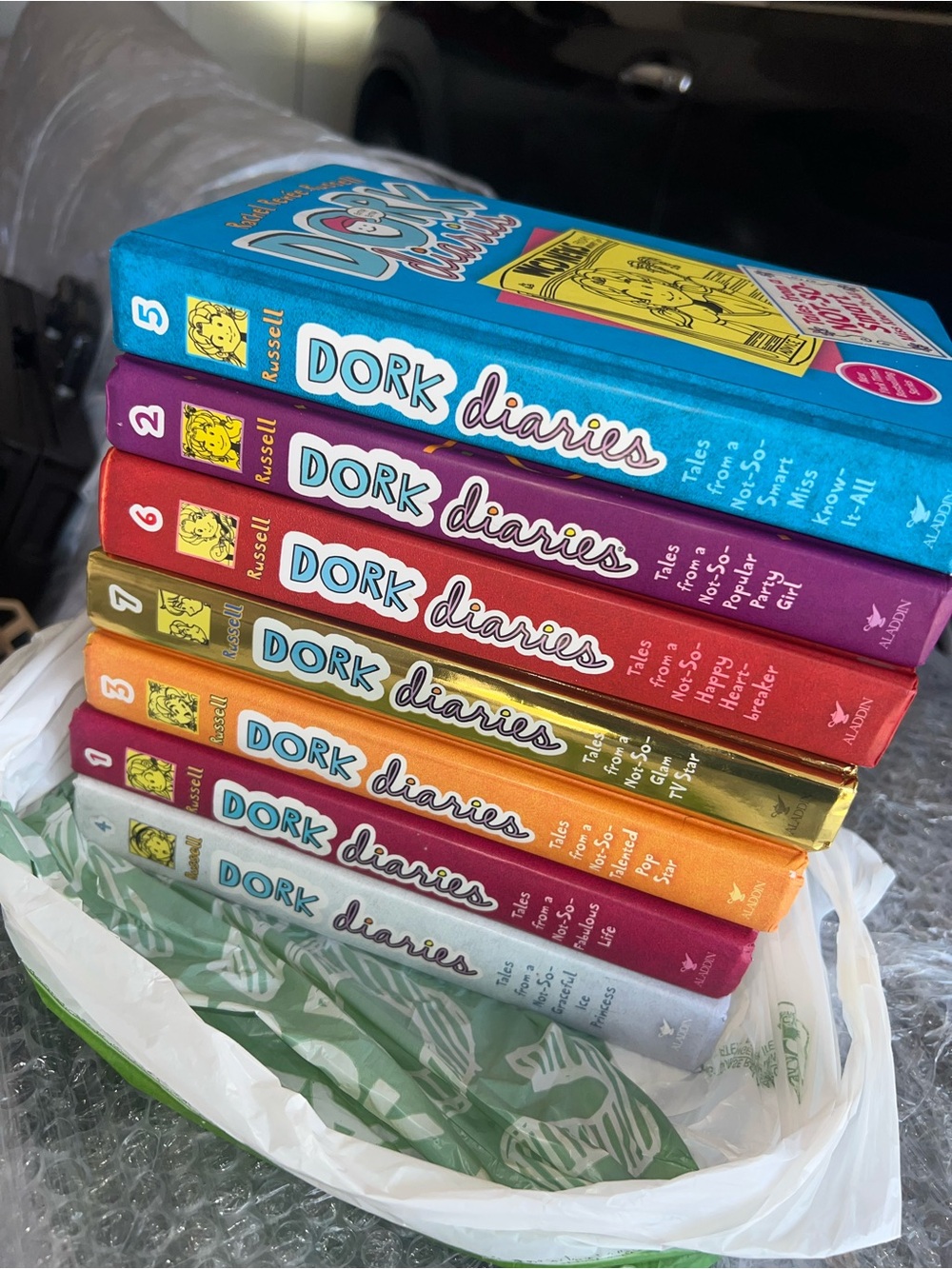 1-7 Dork Diaries Hardcover Book Set by Russell